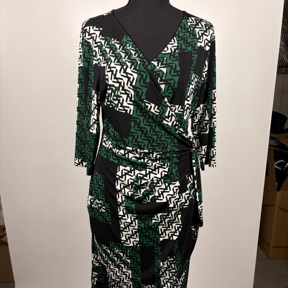 Apt. 9 | Dress | L | Green/Black Print